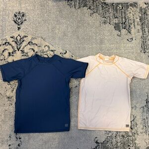 Kids Swim Rashguards Set - Navy and White